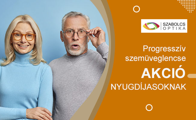 Nyugdíjas progresszív szemüveglencse akció